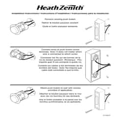 Heath Zenith Pewter Silver Metal Wired Pushbutton Doorbell