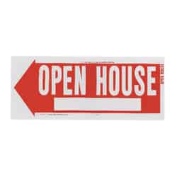 Hy-Ko English 10 in. H x 24 in. W Open House Sign Plastic