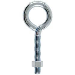 Hampton 3/8 in. x 4 in. L Zinc-Plated Steel Eyebolt Nut Included