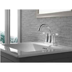 Delta Sawyer Two Handle Lavatory Faucet 4 in. Chrome