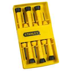 Stanley 6 pc. Precision Screwdriver Set Assorted in. Alloy Steel