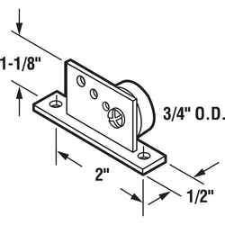 Prime-Line 3/4 in. D X 2 in. L Plastic/Steel Flat Edge Roller 2 pk