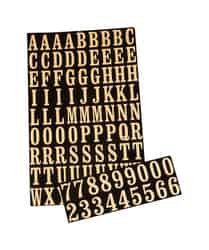Hy-Ko 1 in. Reflective Gold Polyester Self-Adhesive Letter and Number Set 0-9, A-Z 1 pc.