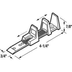 Prime-Line White Nylon Pocket Door Slide Guide 1 pk