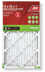 Ace 14 in. W X 25 in. H X 1 in. D Cotton 8 MERV Pleated Air Filter