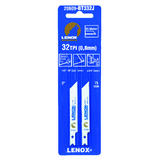 Lenox Bi-Metal U-Shank Jig Saw Blade 2 pk 3-5/8 in. 32 TPI