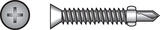 HILLMAN 1-1/2 in. L x 12-24 Phillips Flat Head Ceramic Steel 100 per box Self- Drilling Screws