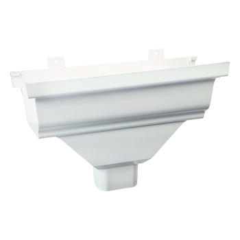 Genova DuraSpout 2 in. H X 3 in. W X 13 in. L White Vinyl K Gutter Drop Outlet