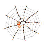 Sienna Net Light Spider Web Lighted Halloween Lights 3 ft. W x 3 ft. L 54 lights