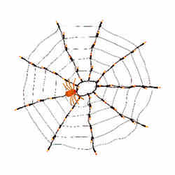 Sienna Net Light Spider Web Lighted Halloween Lights 3 ft. W x 3 ft. L 54 lights