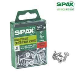 SPAX No. 8 x 5/8 in. L Phillips/Square Flat Zinc-Plated Steel Multi-Purpose Screw 40 each