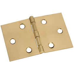 National Hardware Polished Brass Hinge 2 in. W x 3-/16 in. L 1 pk