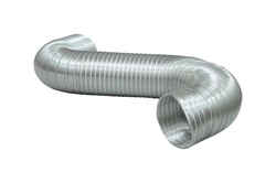 Deflect-O Jordan 8 ft. L x 4 in. Dia. Dryer and Vent Hose Aluminum Black/Silver