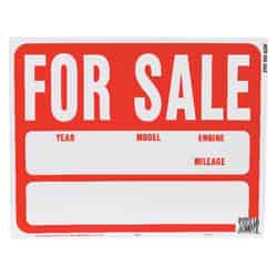 Hy-Ko English For Sale (Auto) 19 in. W x 15 in. H Plastic Sign