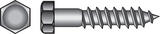 HILLMAN 3/8 in. x 2 in. L Hex Steel 100 pk Lag Screw