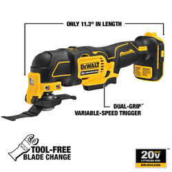 DeWalt Atomic 20 V Cordless Oscillating Multi-Tool Bare Tool 18000 opm