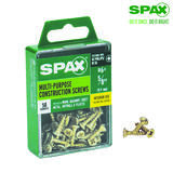 SPAX No. 6 x 5/8 in. L Phillips/Square Flat Yellow Zinc Steel Multi-Purpose Screw 50 each