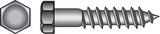 HILLMAN 3/8 in. x 2-1/2 in. L Hex Steel Hot Dipped Galvanized Lag Screw 50 pk