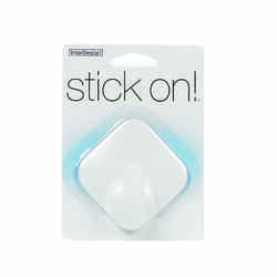 InterDesign White 1-9/16 in. L Plastic White stick on! Diamond Hook 1 pk Small