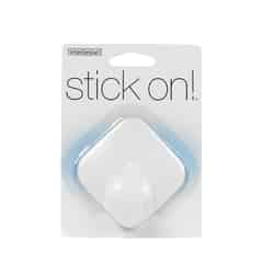 InterDesign White 1-9/16 in. L Plastic White stick on! Diamond Hook 1 pk Small