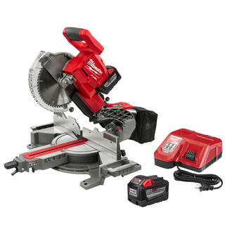 Milwaukee M18 FUEL 10 in. Brushless Dual-Bevel Sliding Compound Miter Saw Kit 18 volt Cordless 9