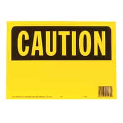 Hy-Ko English 14 in. W x 10 in. H Plastic OSHA Sign Caution