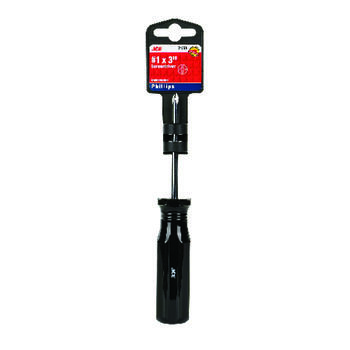 Ace Phillips No. 1 3 in. Screwdriver Black 1 Steel