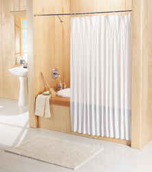 Excell 70 in. H x 71 in. W Solid White Shower Curtain Liner