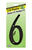 Hy-Ko Plastic 4 in. Black Number Nail-On 6