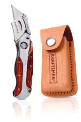 Craftsman Folding Lockback 4 in. Folding Utility Knife Brown 1 pk