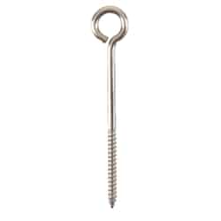 Hampton 1/4 in. x 5 in. L Stainless Steel Lag Thread Eyebolt Nut Included