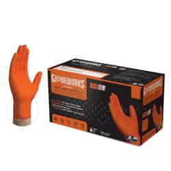Gloveworks HD Nitrile Disposable Gloves M Orange 100 pk