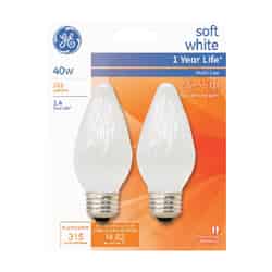 GE Lighting 40 watts F15 Incandescent Bulb 315 lumens Soft White 2 pk Decorative