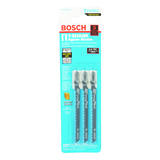 Bosch High Carbon Steel 4 in. Jig Saw Blade 6 TPI 3 pk T-Shank