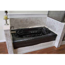 Oatey Rectangular Adjustable Bath Tub Protector 16 in. H x 40 in. W x 60 in. L Black