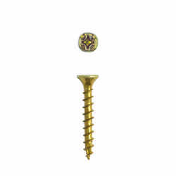 SPAX No. 6 x 1 in. L Phillips/Square Flat Yellow Zinc Steel Multi-Purpose Screw 40 each