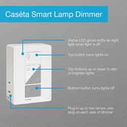 Lutron Caseta White 100 W Plug-In Dimmer Switch w/Remote Control 1 pk