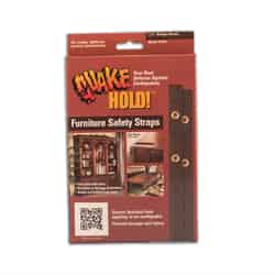 Quake Hold Nylon Furniture Strap Brown 1 in. W x 15 in. L 1 each Self Adhesive Assorted