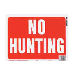 Hy-Ko English 9 in. H x 12 in. W Plastic Sign No Hunting