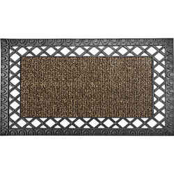 GrassWorx French Quarter Style Sandbar Polyethylene/Rubber Nonslip Door Mat 30 in. L x 18 in. W