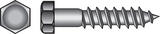 HILLMAN 1/4 in. x 3 in. L Hex Hot Dipped Galvanized Steel Lag Screw 100 pk