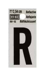 Hy-Ko Vinyl Black R Letter Reflective Self-Adhesive 1 in.