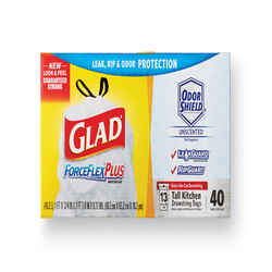 Glad ForceFlex 13 gal Tall Kitchen Bags Drawstring 40 pk
