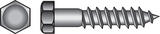 HILLMAN 1-1/2 in. L x 5/16 in. Hex Hot Dipped Galvanized Steel Lag Screw 100 pk