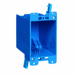 Carlon 4-1/8 in. Rectangle PVC 1 gang Blue 1 Gang Outlet Box