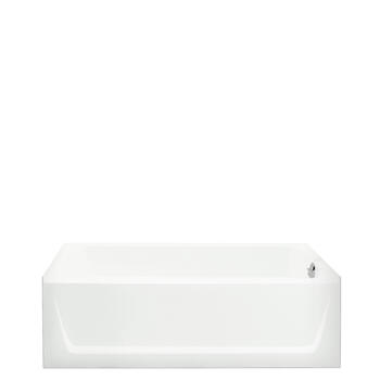 Sterling Ensemble 18 in. H x 32.125 in. W x 60 in. L White Left Hand Drain Rectangular Bathtub