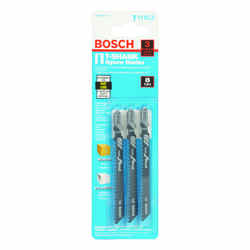 Bosch 4 in. T-Shank Jig Saw Blade 8 TPI 3 pk High Carbon Steel