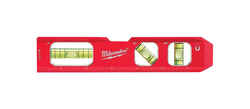 Milwaukee 7 in. Aluminum Magnetic Compact Torpedo Level 3 vial