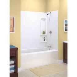 Delta Bathing System Classic 58 in. H x 60 in. W x 31 in. L White Five Piece Alcove Bathtub Wal