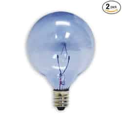 GE Lighting Reveal 25 watts C10 Incandescent Bulb 145 lumens White Globe 2 pk